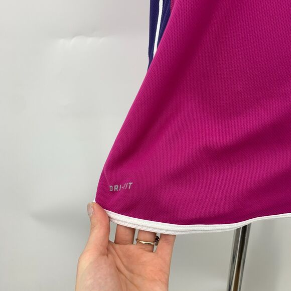 Nike Tank Top Womens M Colorblock Sleeveless Mesh Dri Fit Racerback Running Gym - Picture 4 of 14